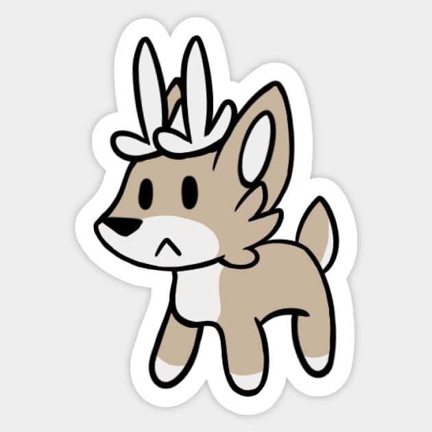 Plush deer Sticker by d o r r i a n